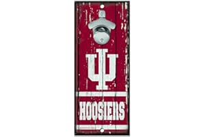 Wincraft Indiana University - Abridor de Botellas de Madera para Montar en la Pared