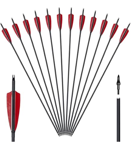 12 Inserts Flèche Aluminium - Dia 6.2mm/7.2mm - Pour Tir à L'Arc, Réglage Poids Et Précision