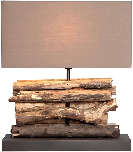 Lampe De Table 15 X 50 X 15 Cm - En Bois Flotté - Lampe De