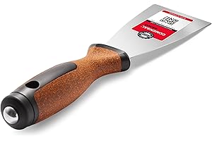 COMENSAL® Couteau À Enduire - Spatule de Plâtrier Couteau à Enduire - Anticorrosion - Acier Inoxydable avec Embout - Made in EU - 60 mm