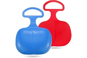 SPEELTOYS 2X Porrutscher - Schlitten Bob in blau & rot - für Kinder zum Porutschen & Schlittenfahren Poporutscher Po-Rutscher