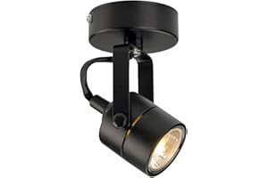Ceiling Spotlights - SPOT 79 Wall & Ceiling Light with GU10 Socket - Rotatable, Energy-Efficient Indoor Spot Lights for Living Room, Bedroom & Kitchen - 50W, 220-240V, 14 x 9.5 x 8.5 cm - SLV, Black