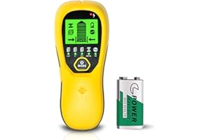DIY-JEK eoutil Multi-Surface Stud Detector | 5-in-1 Wall Scanner with HD LCD & Precision Sensor | Locates Wood/Metal/Pipes/AC Wires with Center Beam (Th580YL-UK)