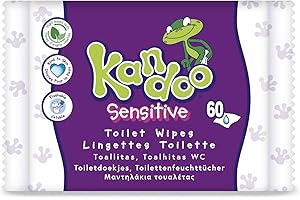 KANDOO - Toallitas sensibles - Suavidad extrema - Efectividad superior - Probadas dermatológicamente - Paquete de 12 (60 toallitas por paquete)