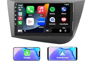 AWESAFE [Android 13.0 2GB+32GB] Radio Coche Pantalla Seat Leon MK2 2005-2012 con Carplay/AndroidAuto,9 Pulgadas Pantalla Táctil con 28 Interfaces de Temas/WiFi/GPS/Bluetooth/DSP/RDS/USB/FM/MirrorLink