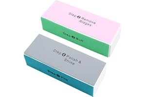 FOFUYIM 2Pcs 4-Sided Nail Buffer, Professional Nail Buffer Block, Manicure Sanding File for Natural Nails Acrylic Nail Polishing Nails