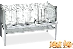 MOTISI ZOOTECNICI Gabbia per polli pulcini da cm.100, fornita di mangiatoia, abbeveratoio e padella raccolta feci, gabbia robusta e solida