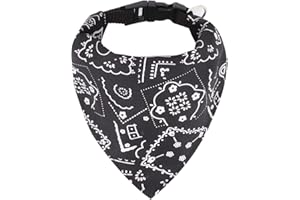 HRP Hunde Bandana Kopftücher Haustier Halstuch Einstellbare für Welpen Kleine Hund Katze (S, Schwarz)