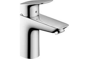 hansgrohe Logis basin mixer tap 100 with CoolStart energy saving function and pop up waste, chrome 71102000