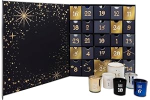 WEB2O Calendario de Adviento original con 25 velas perfumadas en vaso - versión de lujo