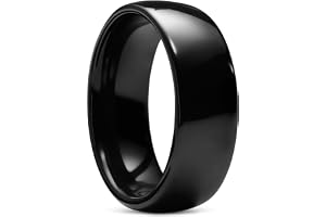T5577-chip RFID 125kHz Smart Ring Återskrivbar Full Keramisk för Kloning TK4100/EM4100 Åtkomstkontroll och Ingångsdörrnycklar Herr och Dam Svart (Svart, US#8)