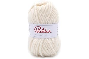 Phildar - Pelote de Laine Phil RAPIDO - Laine à Tricoter - 25% Laine peignée,25% Acrylique,50% Polyamide - Aiguille n°7 - Couleur Ecru