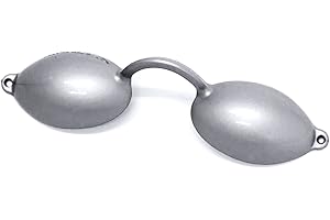 B&S Covha Silberfarbene Solarium UV-Schutzbrille mit Silikonband, Augenschutz zur Augapfelabdeckung im Solarium oder am Strand, Vollrand, Silikon, Silber, Vintage, Unisex, 1 Stück