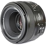 Yongnuo YN50 mm Nikon – Obiettivo per fotocamere DSLR (F/1.8, 58 mm, AF/MF), Nero