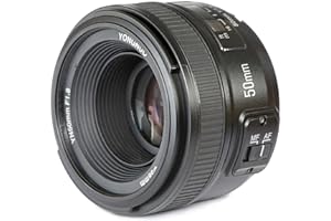 Yongnuo YN50 mm Nikon lens for Camera DSLR (58 mm f/1.8 Af/Mf) – Black