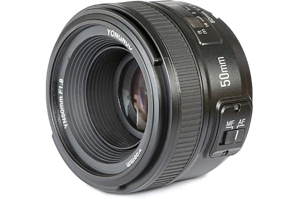 YONGNUO - Objectif Nikon YN50 mm - pour Appareil Photo avec réflexe numérique (58 mm f/1.8 AF/MF) - Noir