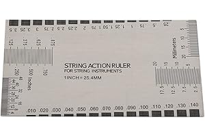 ‎BNINETEENTEAM Bnineteenteam Guitar String Gauge, Standard Scale Ruler with Fret Guard for Electric Guitars, Acoustic Guitars, Basses and Luthiers Musical Instrument Accessories