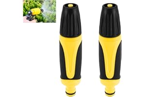 ZONKSTEE Garden Hose Nozzle, 2PCS High Pressure Garden Hose Nozzles Spray Guns, 360 Degree Rotating Nozzle Heads Hose Pipe Nozzle for Car Wash Garden Irrigation