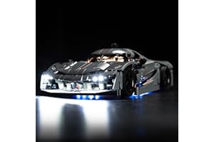 BRICKBLING Zestaw świateł LED kompatybilny z Lego 42173 Technic Koenigsegg Jesko Absolut Grey Hypercar, zestaw oświetlenia dekoracyjnego, wersja standardowa (bez modelu)