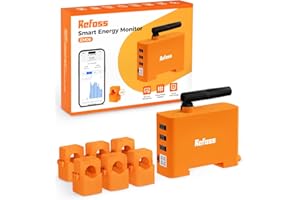 Refoss EM06 Compteur Électrique Connecté Wi-Fi, Compteur d'Énergie Intelligent 3 Phases avec 6 Canaux de Mesure (150A), Mesure Consommation Électrique, Suivi de la Production d'Énergie Solaire, App