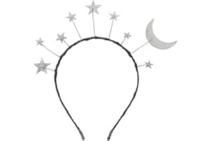 Amosfun Geburtstagsfeier Sterne Mond Stirnband Glitzer Kopf Bopper Kopfschmuck für Party Cosplay Kostümzubehör