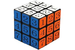 OJIN Número Cube Puzzle 3x3x3 3 Capas Smoothly Education Digital 1-9 Cube Twist con un trípode de Cubo (Negro)