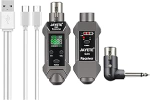 Eayoly de micrófono inalámbrico, Micrófono de Condensador Convertidor de micrófono dinámico, de micrófono de Mano inalámbrico de Metal con Receptor Recargable