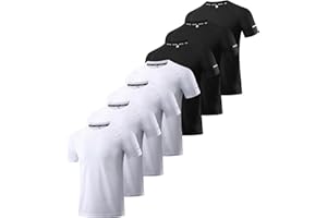 Boyzn 1, 3, 5 or 7er Pack Sport Tshirts Herren Kurzarm T-Shirts Funktionsshirt Laufshirt Schnelltrocknend Atmungsaktive Sport Shirt Sommer Fitnessshirt Trainingsshirt für Running Workout Bodybuilding