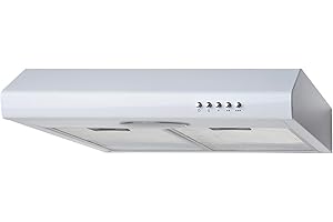 SIA STE50WH 50cm White Slimline Visor Cooker Hood Kitchen Extractor Fan
