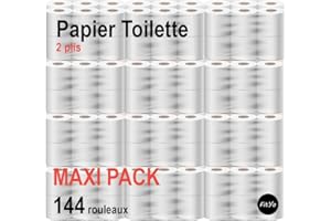 FitYo - Mega Pack de Rouleaux de Papier Hygiénique - Double Epaisseur - Usage Domestique ou Professionnel (144 rouleaux)