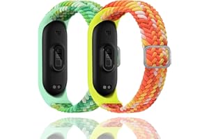 Keecuty Cinturino in Nylon per Mi Band 6/5/4/3 Bracciale Tessuto Elastico Intrecciato in Morbido Nylon Braccialetti Sportivi Elasticità Traspirante Cinturino Espandibile per Mi Band 6/5/4/3