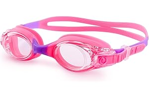 TRUSIEL Kids Swimming Goggles,Swim Goggles for Children Kids Boys Girls Toddler Age 4-13, Anti-Fog Anti-UV Waterproof Comfortable Silicone with Clear Vision and Portable Case