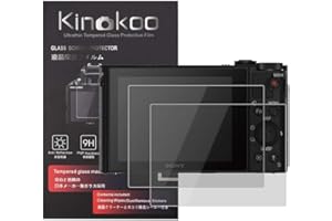 kinokoo Gehärtetes Glas für Sony HX90V/HX90/WX500 Kristallklarer Film Sony HX90V HX90 WX500 Displayschutzfolie Blasenfrei/Kratzfest(2er Pack)