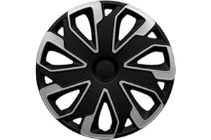 AUTO-STYLE Juego de 4 Tapacubos Ultimo 13 Pulgadas Plateado/Negro