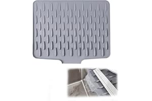 YHSKJCD Silicone Draining Mat, Silicone Draining Board Mats, Heat-Resistant & Non-Slip Mat for Drip-Free Drying, Folding Draining Board Mat for Kitchen Counter, Sink, Table, Refrigerator