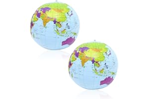 OUDQFCJ 2 Pcs Globo del Mundo Inflable Mapa Terráqueo Hinchable para Profesor y Juego en la Playa