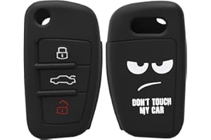 kwmobile Custodia Coprichiave Compatibile con Audi con 3 tasti pieghevole Cover - Copritelecomando Chiave Auto - Copri Chiavi Macchina Don't touch my Car