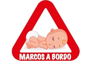 VINILOSBICI Pegatinas Bebé a Bordo Personalizadas (Marcos)