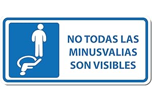 CUSTOM VINYL Pegatina minusválidos 10x4cm (No todas las minusválidas son visibles)
