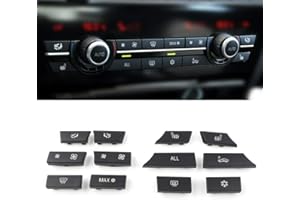 Three T 12 pièces couvercle de bouton de commutation de panneau de climatisation de console centrale de voiture pour BMW série 5 F07 GT / F10 / F11, série 6 F06 / F12 / F13, série 7 F01 / F02