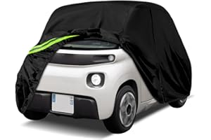 TIVEKEO Vollgarage Autoabdeckung Ersatz für Citroen Ami/Opel Rocks-e/Electric/FIAT Topolino 2020-2024, Auto Abdeckplane Autogarage Autoplane, Atmungsaktive Wasserdicht Reflexionsstreifen