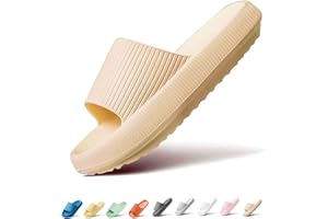 Sumvov Chaussures Claquette de Bain Piscine et Plage pour Femmes Hommes, Chaussons Tongs Antidérapantes Super Douces Semelle épaisse, Cozislides Original Slides Cloud Slippers