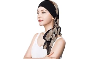 FADACHY Chemo Headwear - Head Scarf for Women's Hair, Lightweight Turban Head Wraps, Elasticity Beanie Hat Cancer Hats for patients