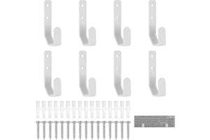 BAYIDUN 8 Pz Supporto da Parete per Tastiera, Scaffale da Muro per Tastiera Tablet Laptop, Supporto a Parete in Metallo Universale per Tastiere Spessore < 2,5 cm (Bianco)