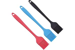 FCSNJH 3 pinceles para barbacoa, pincel de silicona, pincel para hornear, pincel de silicona, pincel para barbacoa, cepillo de cocina, pincel perfecto para el uso en la cocina o al aire libre en la
