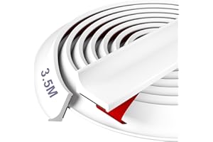 Barriera Doccia Ferma Acqua Silicone - Hzetuu Barriera Antiallagamento per Guarnizione Doccia Sottoporta, Guarnizioni Box Doccia Arresto Doccia Autoadesivo Bordo Doccia per Bagno (3.5M Bianco)