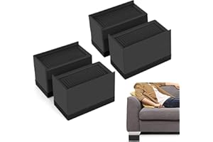 OUGPIU 4 Stück Verstellbare Möbelerhöhungen für Sofas,Betterhöhungen,Höhe 7.5cm Strapazierfähig,Stapelbare Schreibtischerhöhungen bis zu 1200lbs,Bettaufzüge für Schreibtischstuhl,Couch,Wohnheim