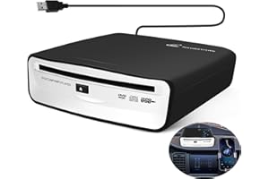 Smallterm External Universal CD Player for Car - Portable CD Player with Extra USB Extension Cable, Plugs into Car USB Port,Laptop,TV, Computer for Android 4.0 and Above Navigation