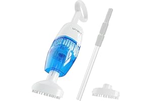 (2024 Update) WYBOT Cordless Pool Vacuum with Two Vacuum Heads, Telescopic Pole, Handheld Rechargeable Pool Cleaner for Deep Cleaning with Powerful Suction, Ideal for Above Ground Pools/Spas/Hot Tubs