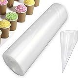 Chikanb Sacchetti per Pasticceria Professionali, 1 Rotoli 50 Pezzi sac a Poche USA e Getta, Addensato Sacca Pasticceria, abbe
